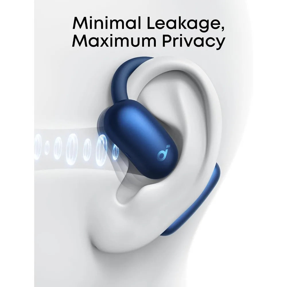 Open-Ear Headphones with Real-Time Translation, Adjustable Fit, Rich Bass, Hi-Res Audio, 42H Playtime, and Wireless Charging