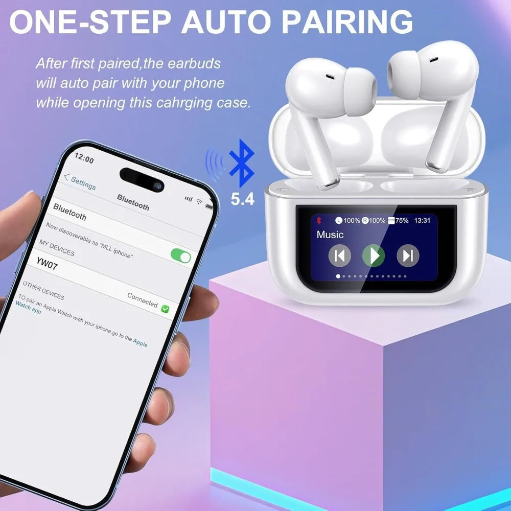 Premium Noise-Cancelling Bluetooth Earphones with Real-Time Translation and High-Fidelity Sound